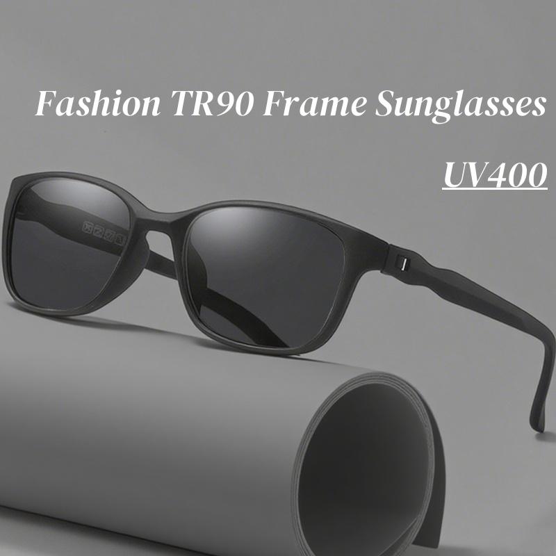 Trendy Square Men Women Sunglasses Unisex Retro Ultralight TR90 Frame Goggles Shades High Quality UV400 Popular Sun Glasses