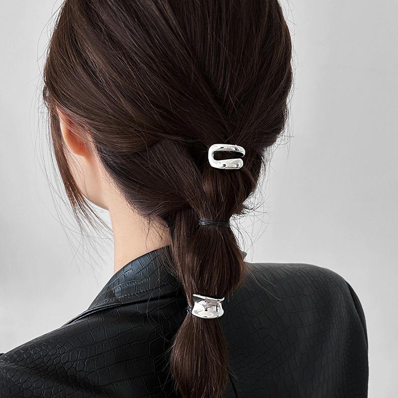 3 Piece Geometric Metal Hair Clips Simple Hairpin Low Ponytail Hair Claws Women Girls Fashion Hair Accessories Set
