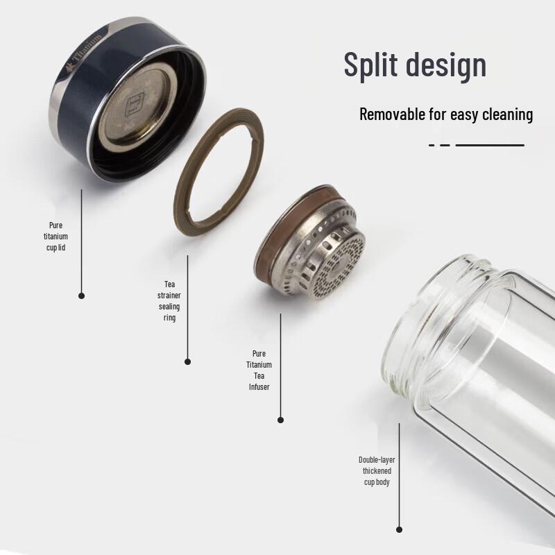 Xinke Double-Layer Borosilicate Glass Tea Infuser Bottle