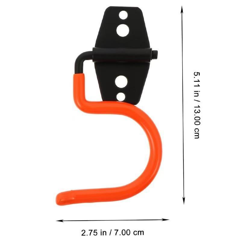 Heavy Duty Wall Mount Iron Hook Anti-Slip Garage Organizer Hanger for Bicycle Ladder Yard Tool Storage