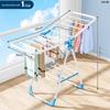 Adjustable Foldable Clothes Drying Rack for Indoor/Outdoor Use - Ideal for Bedroom, Balcony, and Baby Items.