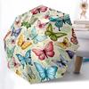 1pc Butterfly Pattern Automatic Open/close Umbrella, 8-Rib Sturdy Structure, Artistic Pattern, Compact Design, Fashion Lovers L042
