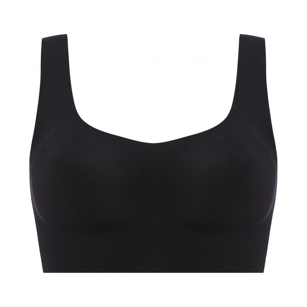 Triumph Sloggi Zero Feel 0004 Size L Half-Top Underwear, Women's Wire-Free Bra, (Black),