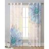 Dahlia Watercolor Flower Voile Curtains For Bedroom Tulle Window Curtain For Living Room Sheer Curtains Blinds Drapes