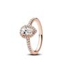 2024 New Gold Plated 925 Silver Ring Zircon Sparkling Double Band Heart Finger Ring Women Original Pandor Ring Fine Jewelry