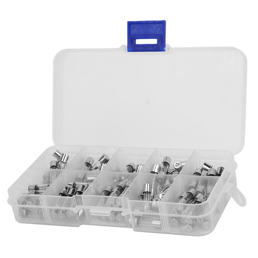 100 Stücke 0-250 V 5*20mm Glasrohr Kit Zubehör Set 0,2 A 20 A