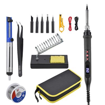 JCD 908U Saldatore Elettrico Kit di Saldatura Temperatura Regolabile Display Digitale LCD Pulsante Multifunzione 80W