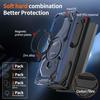 For Samsung Galaxy S25 Ultra Magnetic Case Ring Kickstand PC + TPU Hybrid Phone Cover