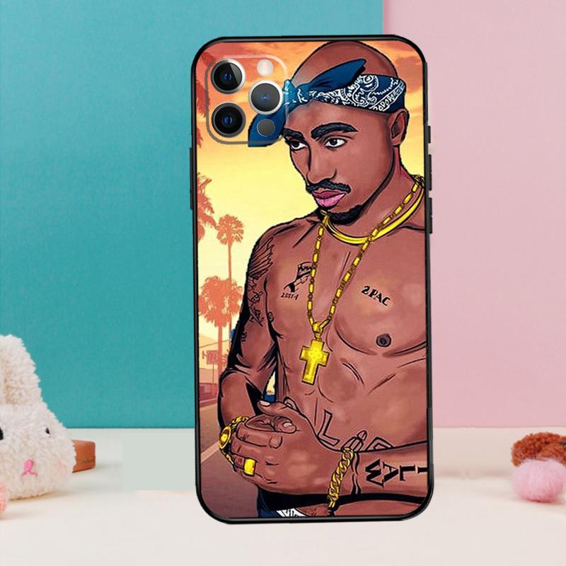2Pac Hip Hop Singer Phone Case For iPhone 17 Air 16 15 14 13 12 11 Pro Max 12 13 mini 15 16 Plus 16e Cover Coque