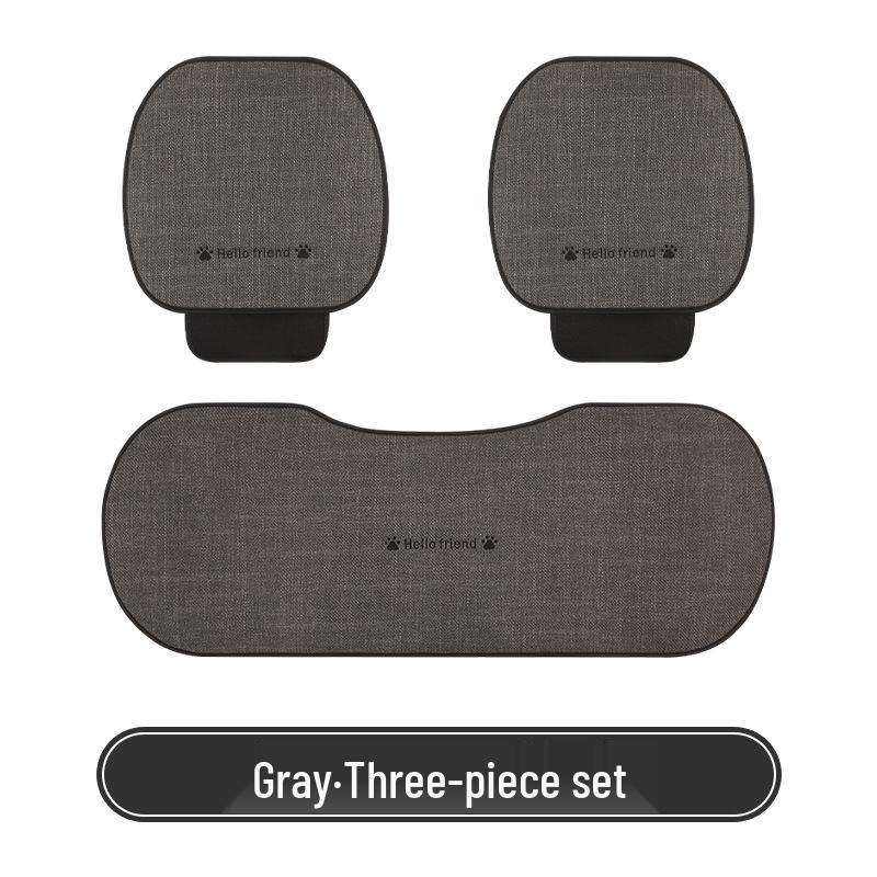 Puppy Cartoon Sunglasses Car Seat Cushion for Kia Models, All-Season Cotton Linen