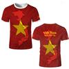Vietnam Independence Day Flag Pattern T-shirt Fashion Summer Emblem 3D Printed Short Sleeve Top Men's Casual Comfortable Round Neck Clothing