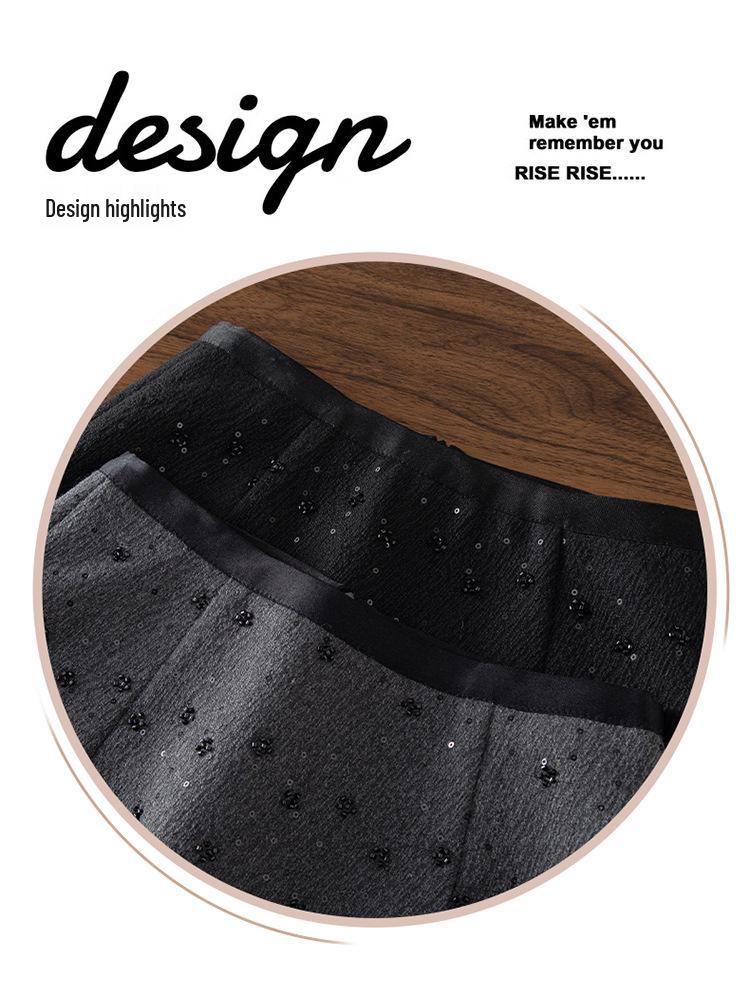 Hot Diamond High-Waist Midi Skirt - Autumn/Winter 2025: Thick, Comfortable, Slimming, Slit, Straight, Hip-Hugging Women's Fashion