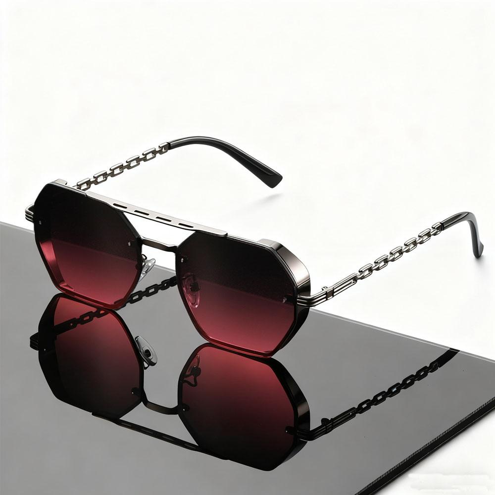 

1PC Unisex polygonal sunglasses, vintage fashion frame, durable street and casual glasses