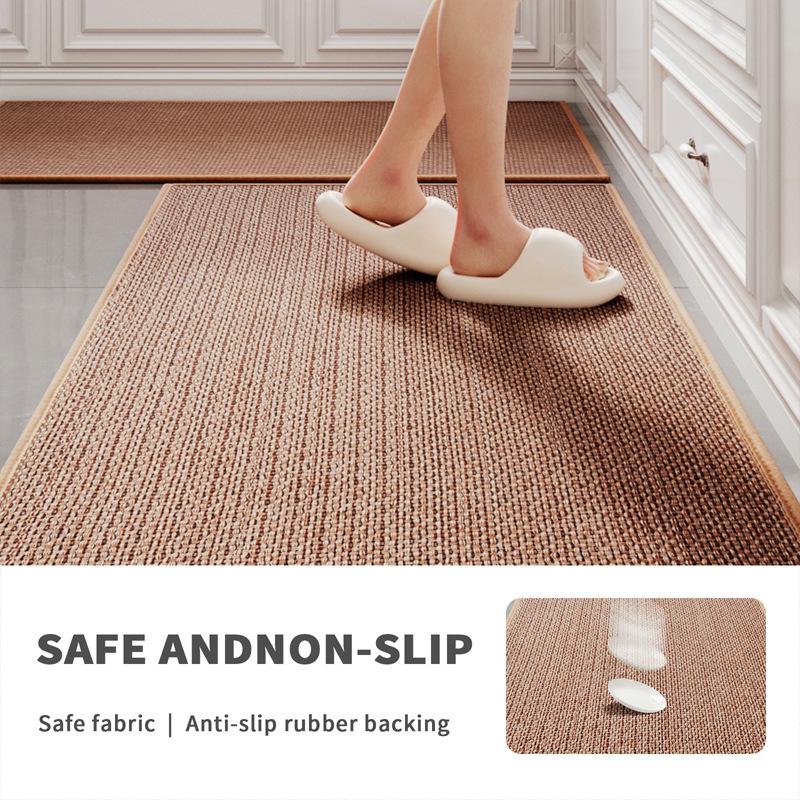 Kitchen Floor Mat Household Leave-In Wipeable Long Carpet Oil-Absorbing Water-Absorbing Dirt-Resistant Non-Slip Anti-Drop Mat