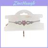 Heart Shaped Jewelry Bracelet With Cubic Zirconia And Silver Finish For Women Gift