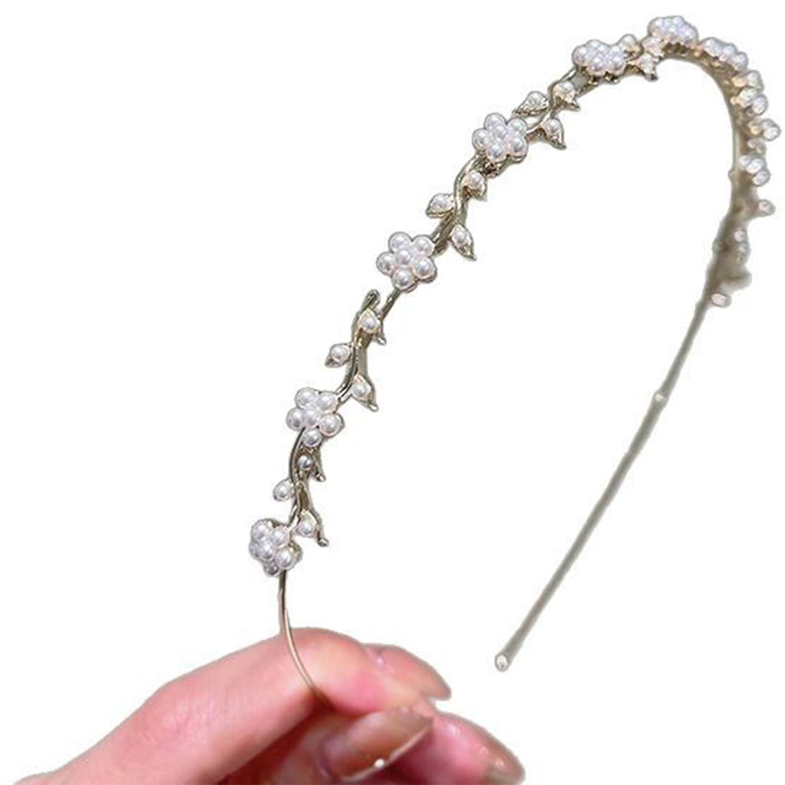 

Элегантный сказочный ободок для женщин, милый романтичный лесной стиль, ободок с жемчужными цветами, изысканные модные украшения, аксессуары для волос