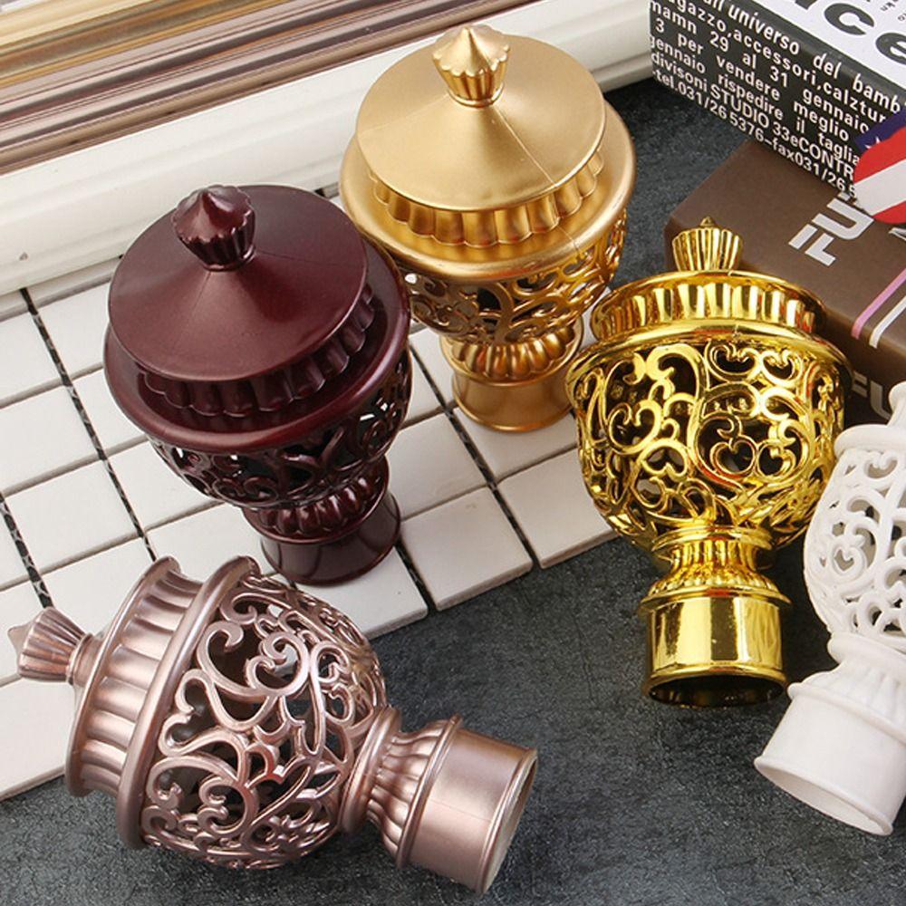4Pcs/set Fashionable Roman Pole Sealing Plug Curtain End Cap Cover Drape Rod Accessory