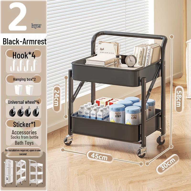 Kompaktes mehrschichtiges Lagerregal für Küche, Bad, Schlafzimmer, Bücher, Spielzeug und Snacks