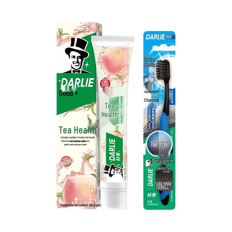 

Darlie Tea Care Peach Toothpaste & Charcoal Toothbrush Set