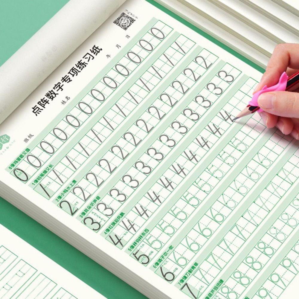 Math Number Dot Matrix Digital Tracing Book 26 English Letters Letter Copybook  Kindergarten