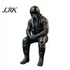 Military Desk Ornaments 3D Printed Pilot Figurine, Realistic Seated Aviator Statue for and Unique Bookshelf Hanging Decor Decor, Style Shelf