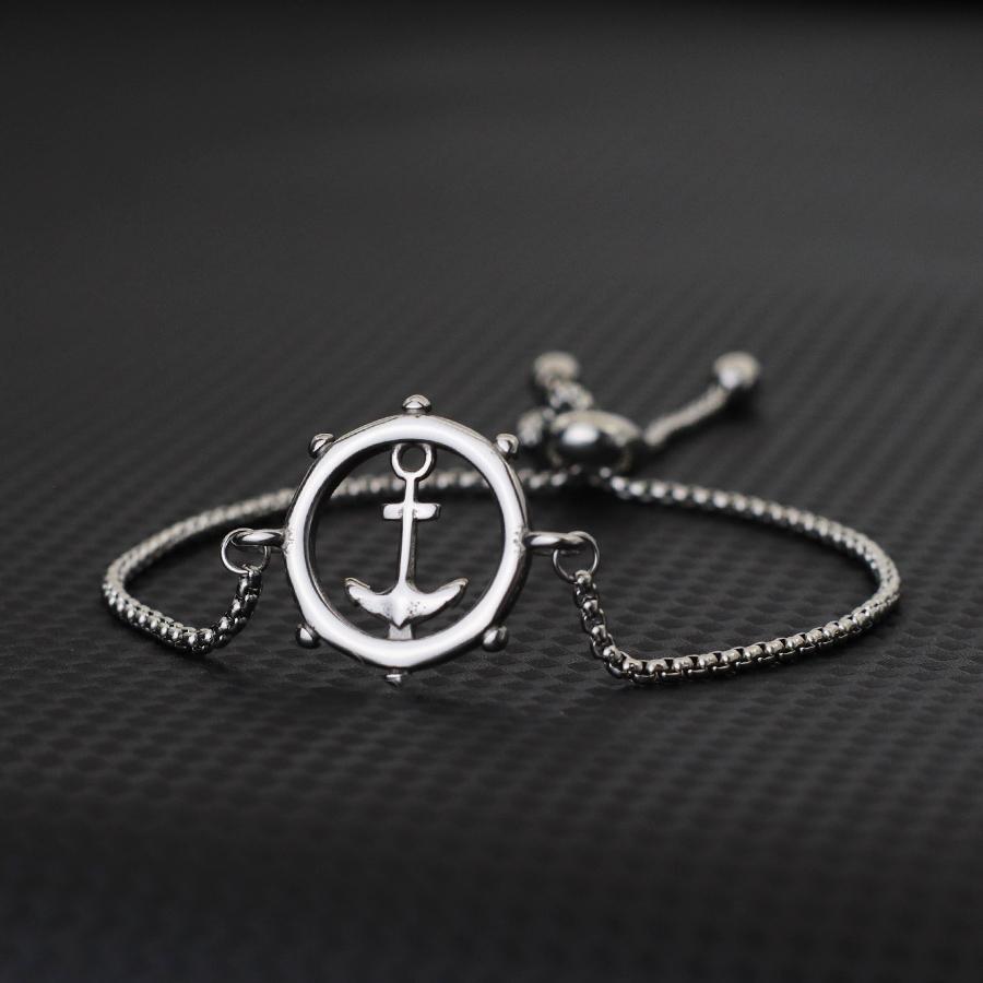 

Viking King Lion Head Bracelet For Men Stainless Steel Cuban Chain Braclet Nautical Anchor Braslet Surfing Cycling Accessories