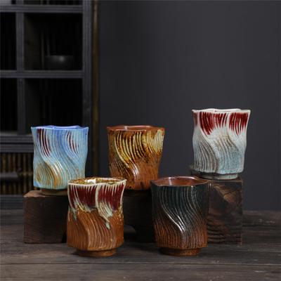 Ceramic Tea Cup Small Teacup Creative Teacup Retro Single Cup Tea Bowl Cup Coarse Pottery Master Cup