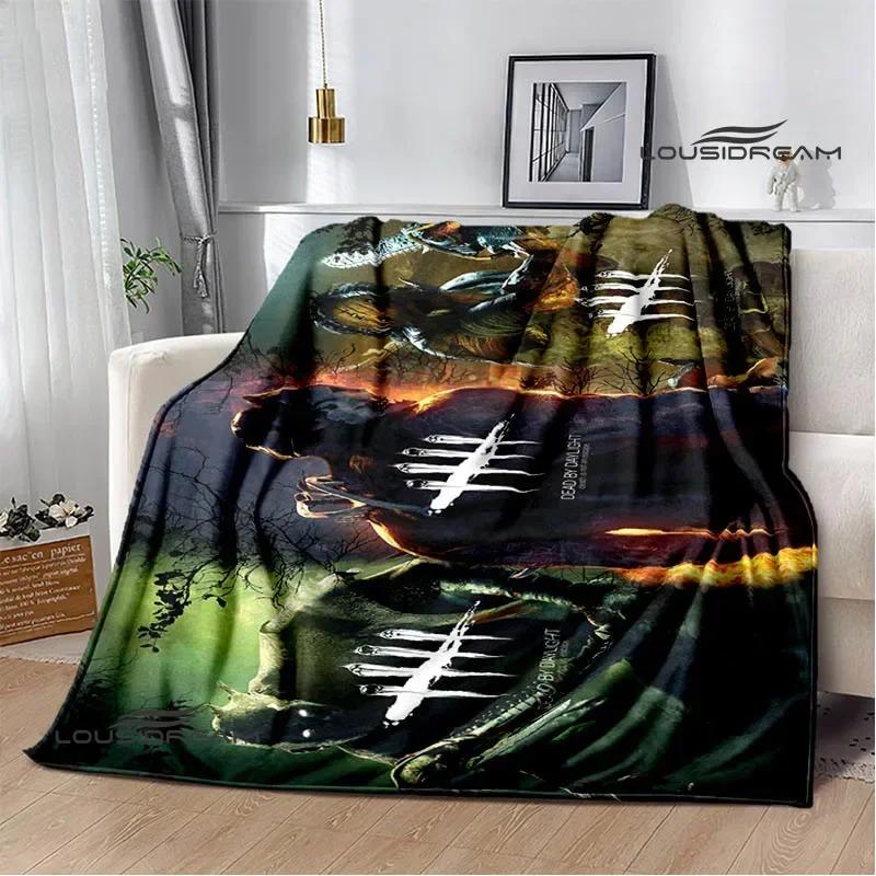 Coperte Stampate 3D Gioco D-Dead By Daylight Coperta Calda per Bambini Morbida e Confortevole Coperta da Casa da Viaggio Regalo di Compleanno