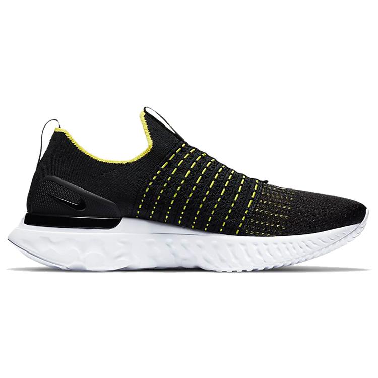 Nike React Phantom Run Flyknit 2 Black Sonic Yellow CJ0277-004