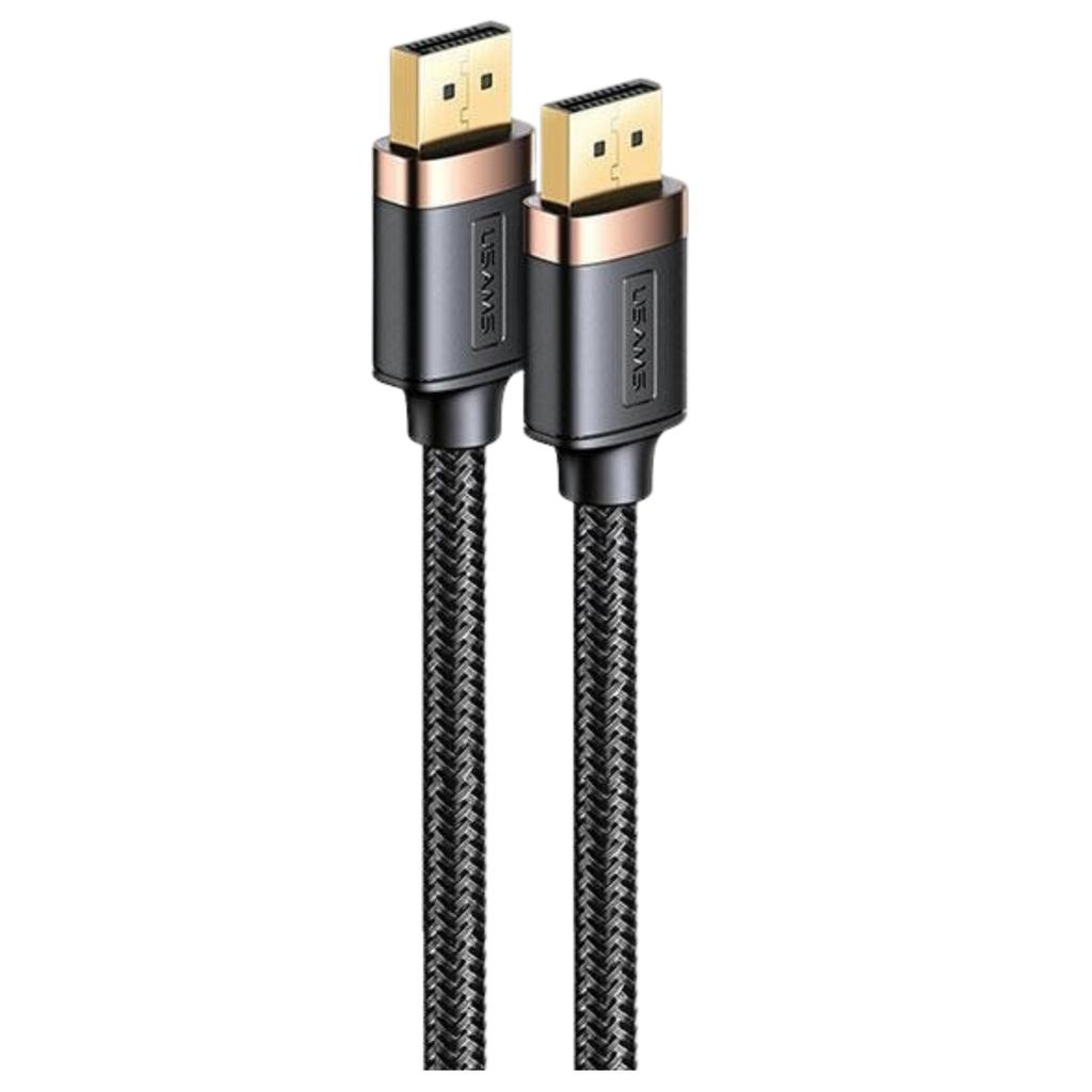 Usams Kabel Display Port 2M 4K U74Hd Czarny/Black Sj531Hd01 (Us-Sj531)