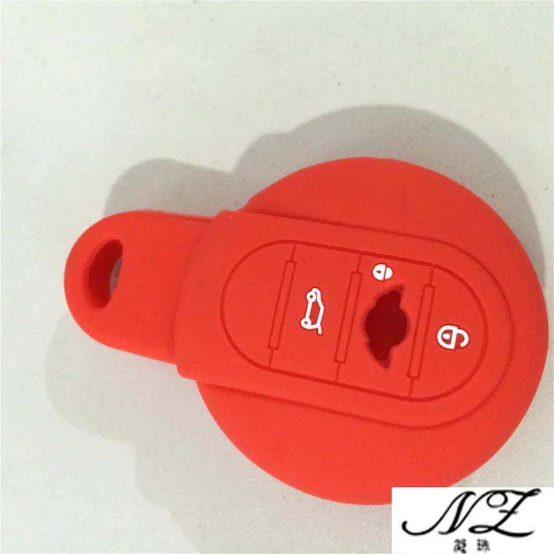 

Silicone car Key cover Cases Key Cover Bag Fit for BMW MINI Cooper 2014 2015 f55 f56 key красный