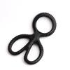 Soft Skin-safe Silicone Scissor Shaped Double Loop Intimate Accessory for Couples Reusable Washable Flexible Comfort Wearable
