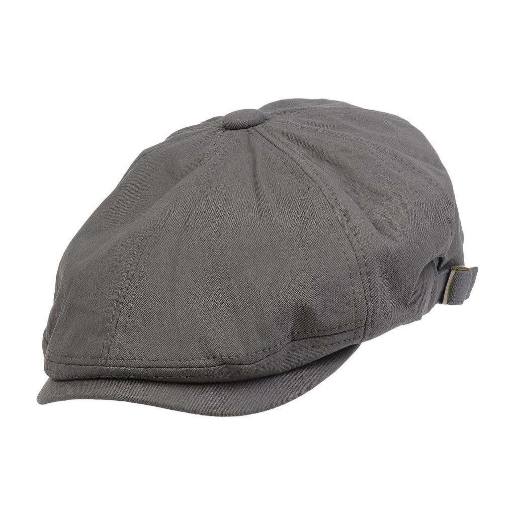 Men Women Vintage Solid Flat Cap 65% Cotton Newsboy Ivy Hat Adjustable Beret Painter Cap Retro British Forward Cap
