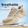 lightweight summer mesh work shoes breathable safety shoes steel toe cap industrial tennis shoes for men protective toe sneakers