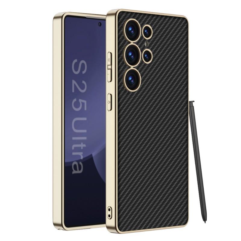 Slim Electroplated PU Leather Phone Case Galaxy S25 Ultra Plus Full Coverage Protective Cover