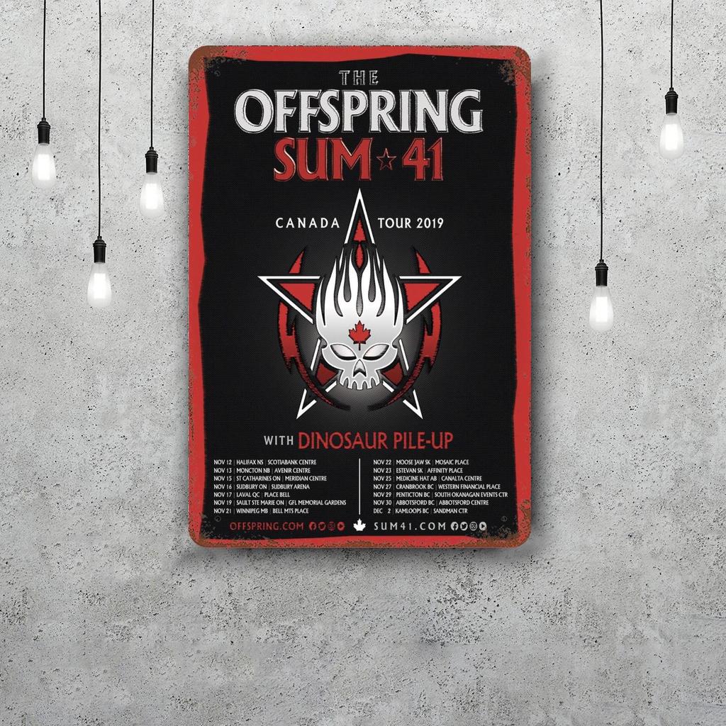 The offspring Vintage Blechschild Heimdekoration Wanddekoration Kunst Wandbild Raumdekoration Dekor Retro Metallschild Platte Bar Poster
