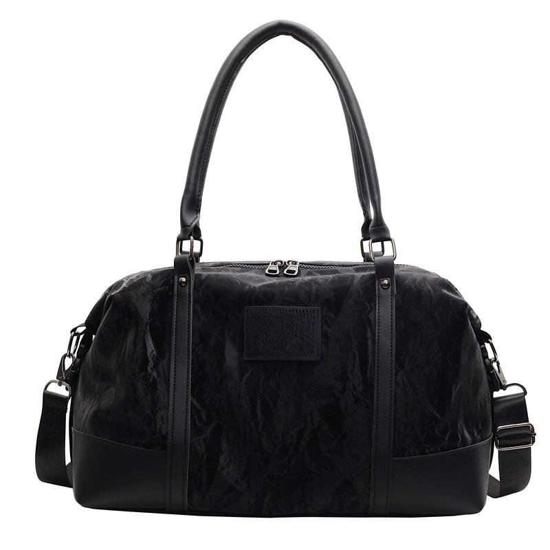 

Winter Trendy and Fashionable Pattern Design Handheld Travel Bag Dry and Wet Separation Fitness Bag Can Be Used To Cover Pull Rod чёрный