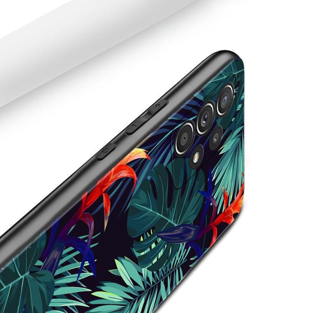 Vintage Banana Leaf Flower Case For Samsung Galaxy A51 A71 A01 A11 A21 A21s A31 A41 A72 A52 A42 A32 A22 A12 A02 A02s F42 Shell
