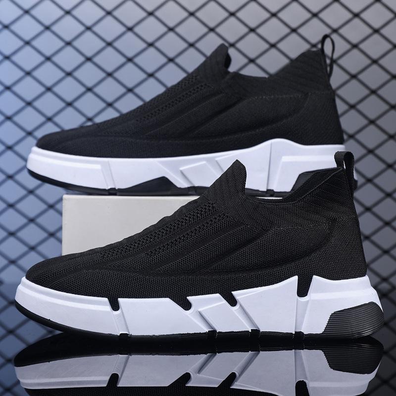 Xia Feizhi men s shoes men s shoes platform socks mouth sports shoes one pedal fashion low-top men s casual shoes 39 чёрный 2269₽