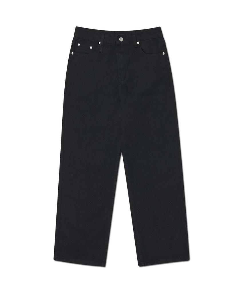 Nomaenyueol Straight Wide Cotton Pants - Black