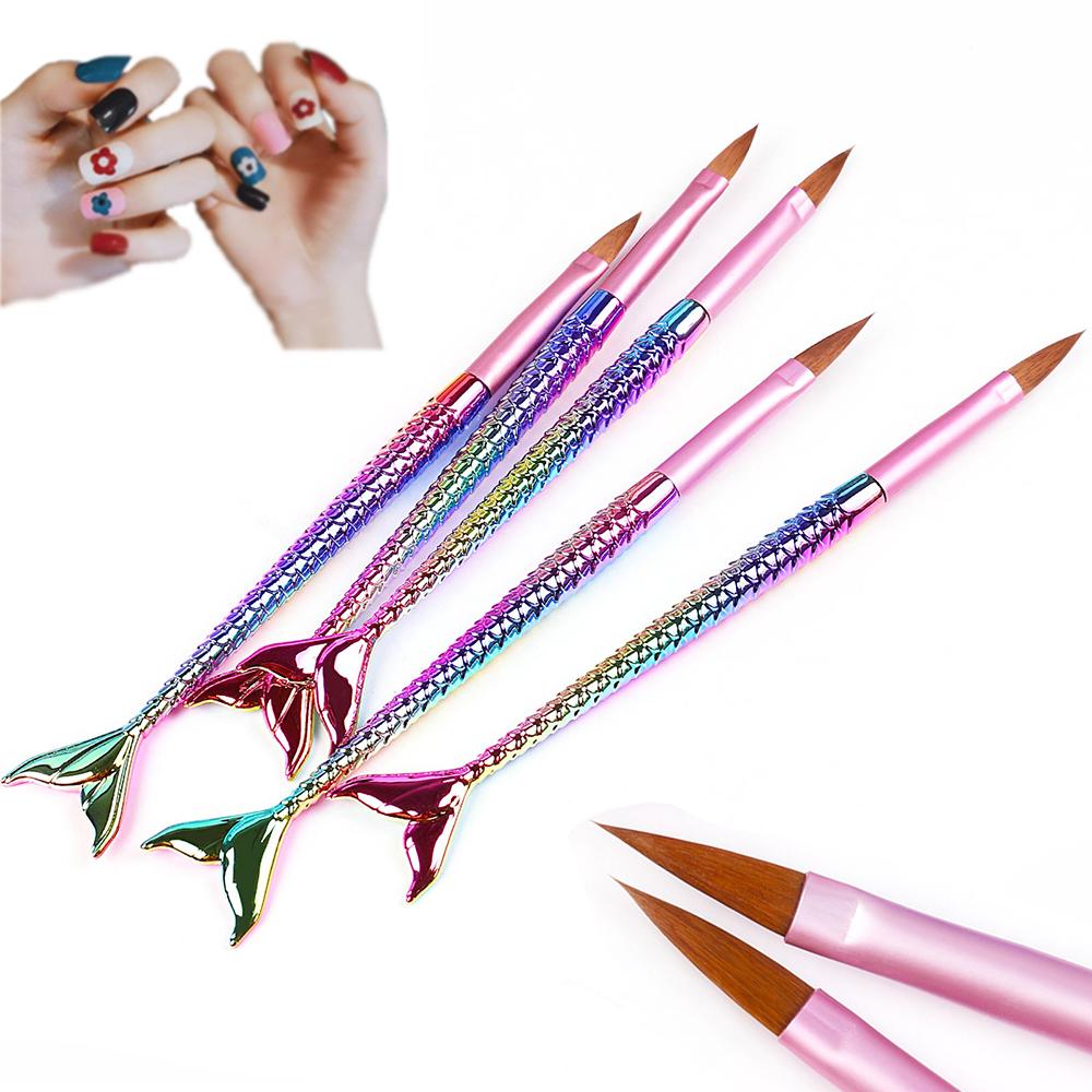 Buy DIY Nail Art Carving Tips UV Gel Nail Art Brush Painting Pen Brush for Acrylic UV Gel Nail