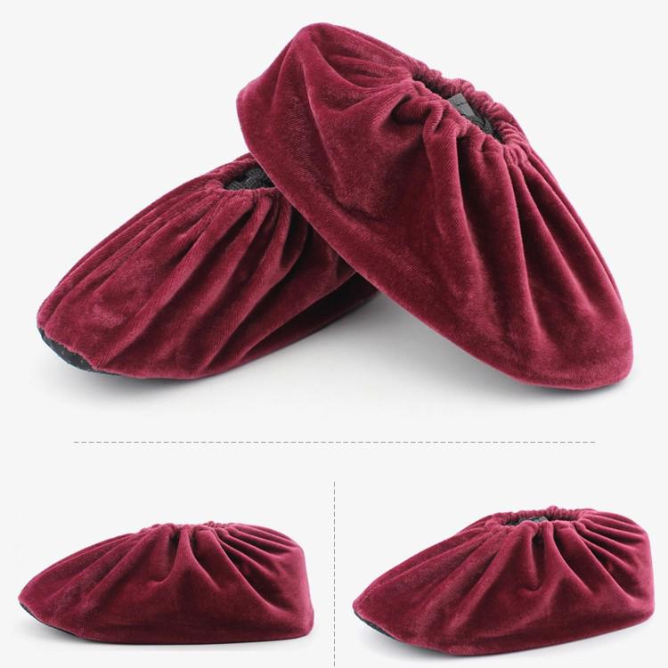 Thickened Non-Slip Adult Fleece Shoe Covers for Indoor Use, Reusable and Washable.