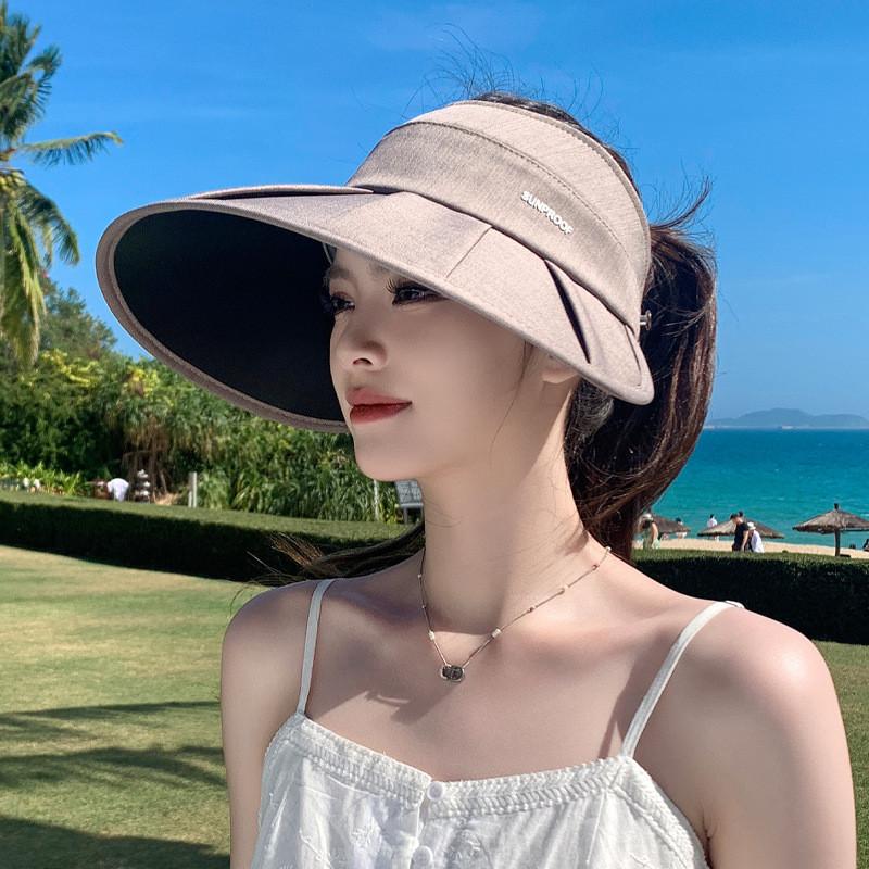 Summer Sun Protection Hat With Large Brim And Breathable Polyester For Outdoor Activities