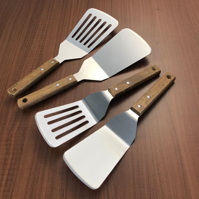 Stainless Steel Cake Spatula With Wooden Handle Cheese Shove Pizza Shovel Spatula For Cake Pizaa Baking Spatula Baking Tools