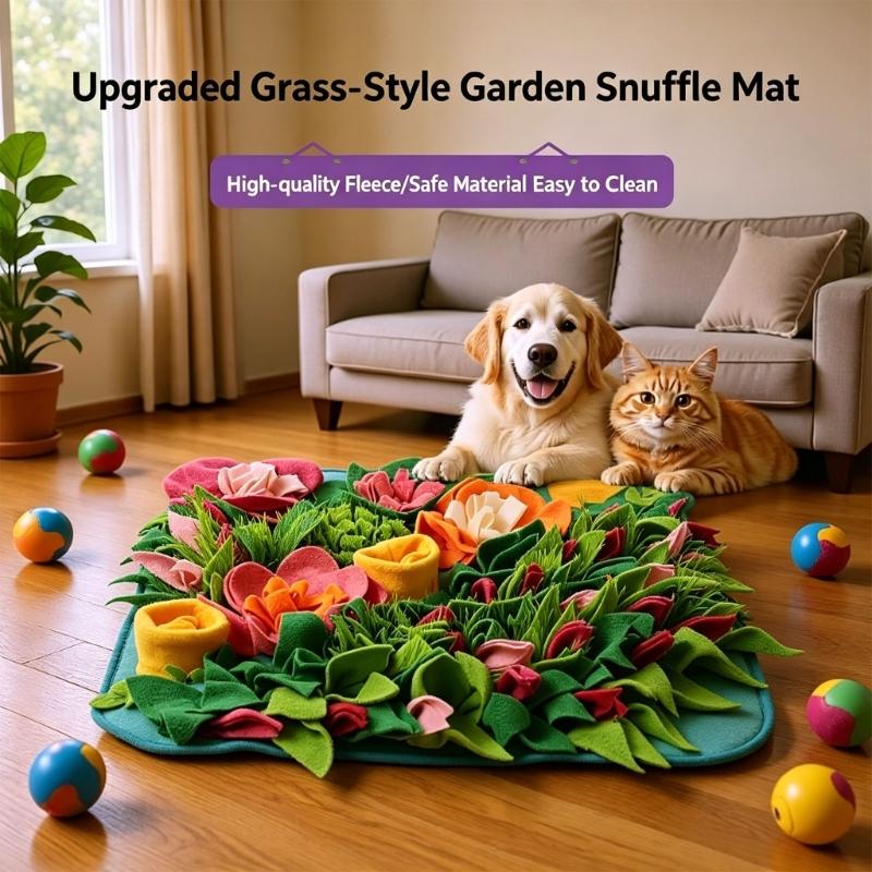 Dog Toy Snuffle Pad Colorful Treat Dispensing Interactive Chew Toy Relieving Stress Snuffle Mat for Large Dogs