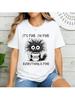 Det är Lugnt Jag Är Lugn Allt Är Lugnt T-shirt, Söt Svart Katt T-shirt, Sarkasm T-shirt, Allt Är Lugnt, Rolig Katt T-shirt, Rolig Gåva Kattälskare