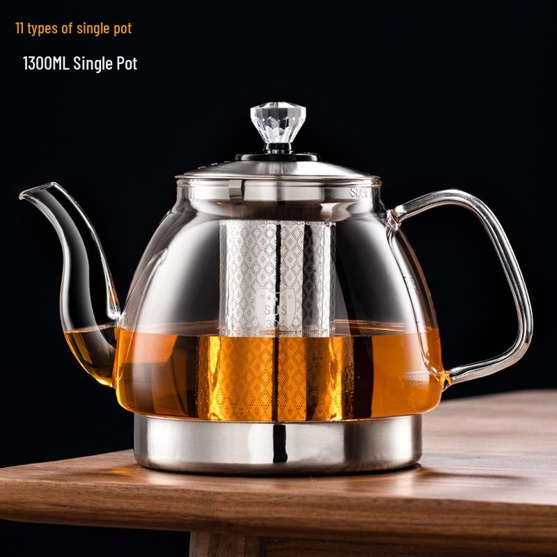 2026 Induction Cooker Glass Teapot: Heat-Resistant, Thickened Kettle for Boiling and Brewing on Ceramic Cooktops