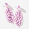 Pinkdudu Fashion Exaggeration Colorful Leaf Earrings Simple Candy-Colored Acrylic Stud Earrings for Women Jewelry Gifts PD901