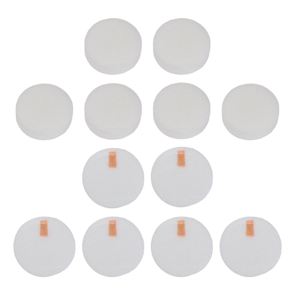 Filtre à poussière en mousse pour aspirateur Kit de filtre en feutre Filtre pré-moteur Remplacement Performance de filtration fiable Six kits de filtres Ménage Blanc
