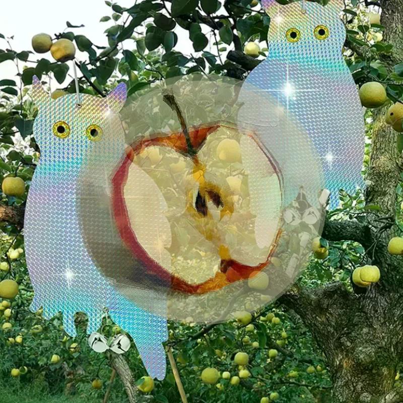 1/2/4/6PCS Reflective Owl Fake Hawk, Plastic Hanging Reflective Bird Repeller, Outdoor And Garden Decorative Wind Chime!